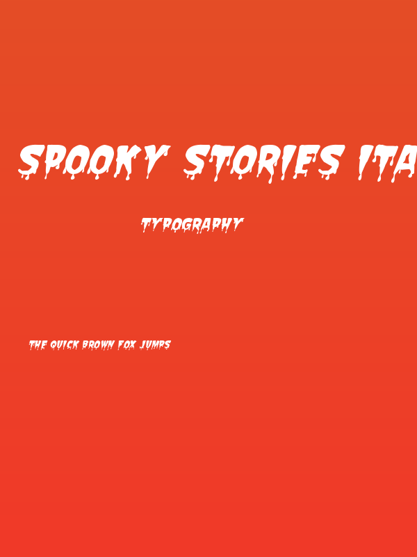 Spooky Stories Italic Poster