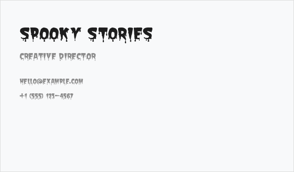 Spooky Stories Business Card