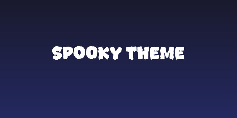 Spooky Theme Social Header