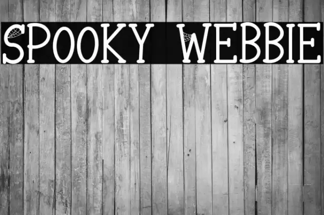 Spooky Webbie Font examples