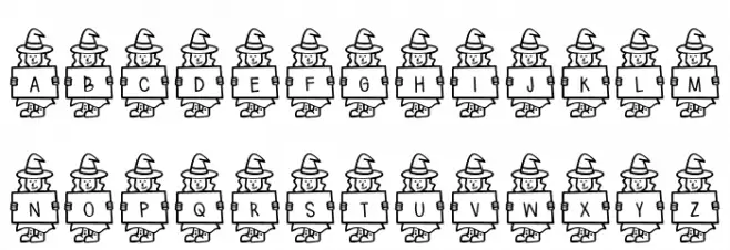 Spooky*Witch*Letters Fonte MAIÚSCULAS