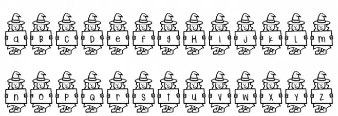 Spooky*Witch*Letters फ़ॉन्ट लोअरकेस