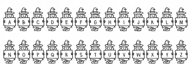 Spooky*Witch*Letters Schriftart Groß