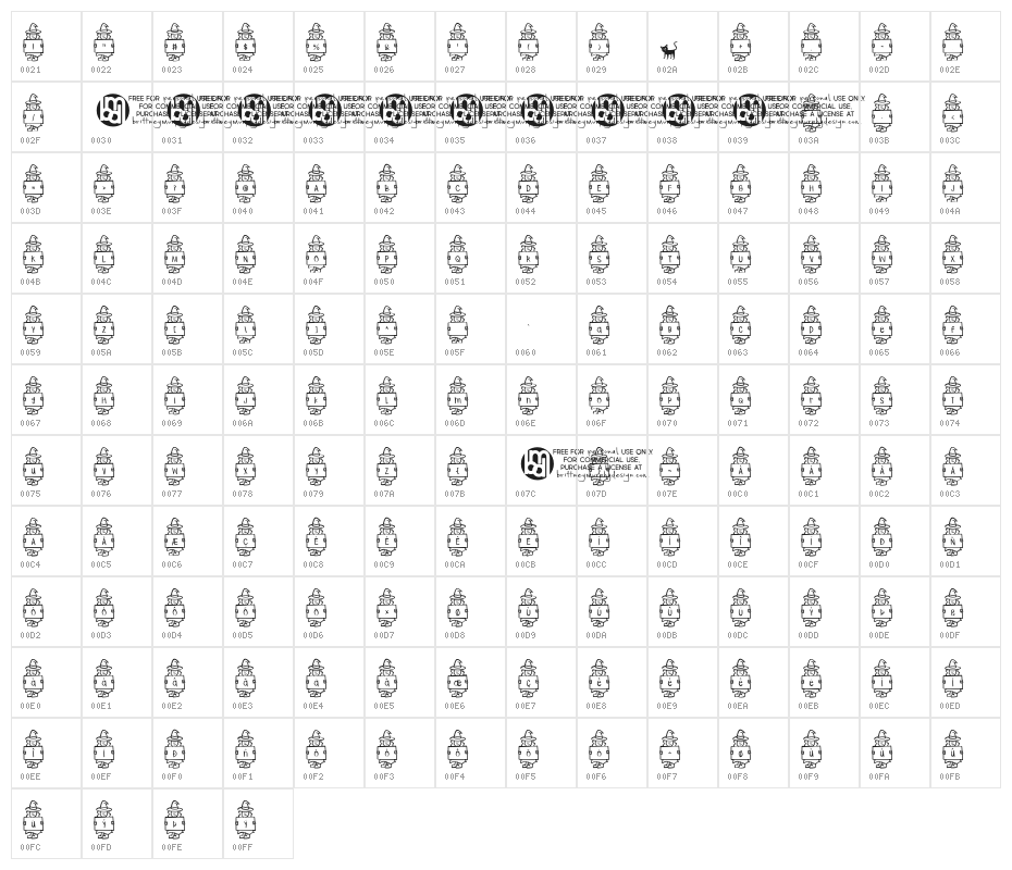 Spooky*Witch*Letters Character Map
