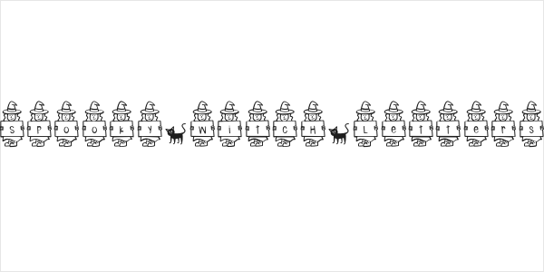 Spooky*Witch*Letters Logo