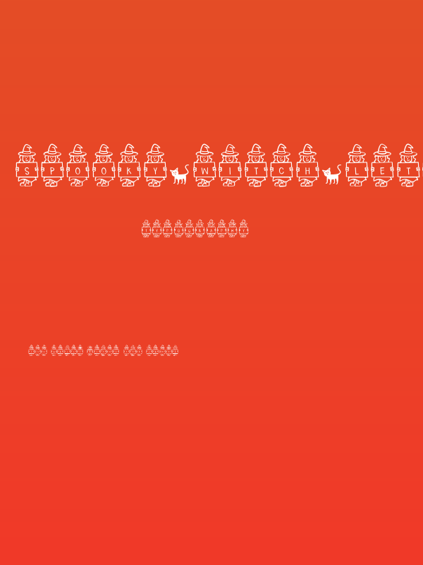 Spooky*Witch*Letters Poster