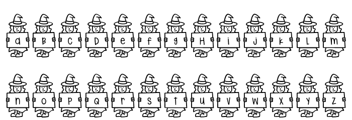 Spooky*Witch*Letters Font LOWERCASE