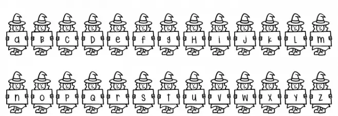 Spooky*Witch*Letters फ़ॉन्ट लोअरकेस