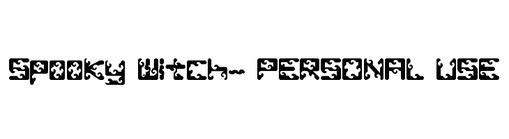 Spooky Witch- PERSONAL USE  Frei Schriftart Herunterladen