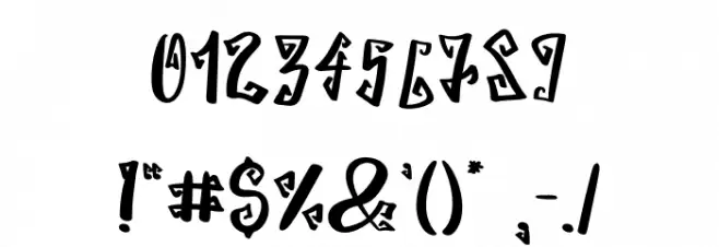 Spooky Wooky Font Alte caractere