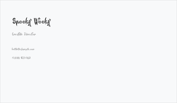 Spooky Wooky Business Card