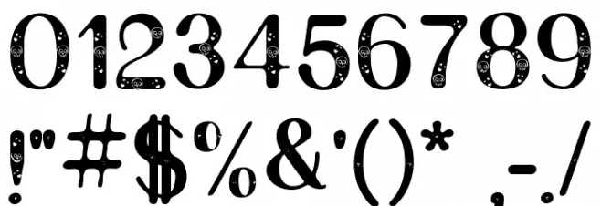 Spooky Zombie フォント その他の文字