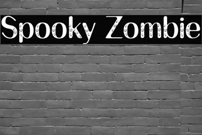 Spooky Zombie フォント examples