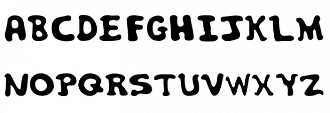 Spooky Font UPPERCASE