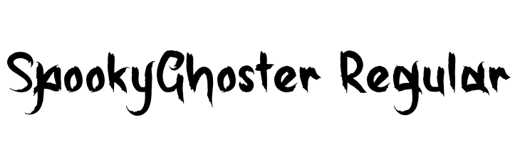 SpookyGhoster-Regular  免费字体下载