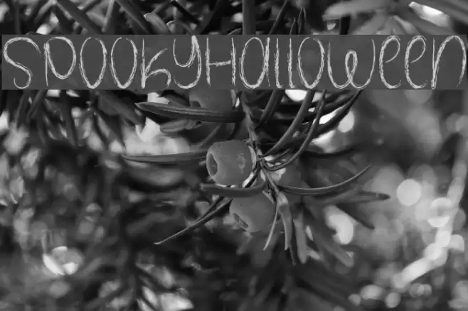 SpookyHalloween Font examples