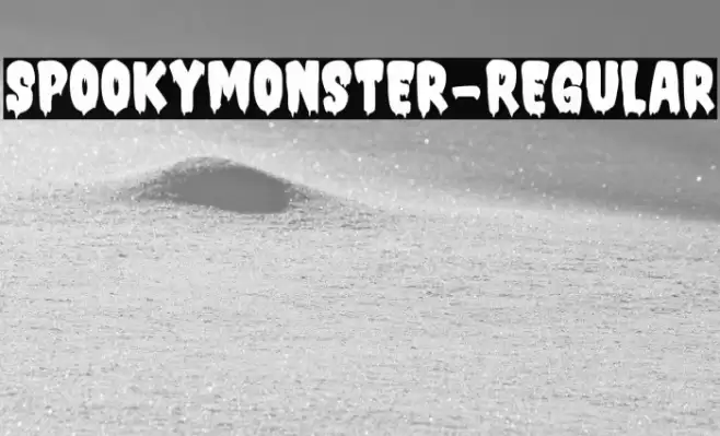 SpookyMonster-Regular Schriftart examples