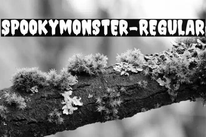 SpookyMonster-Regular Schriftart examples