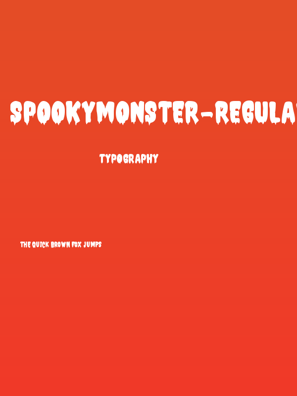 SpookyMonster-Regular Poster