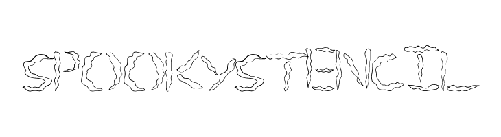 SpookyStencil Font