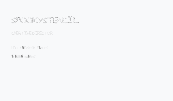 SpookyStencil Business Card