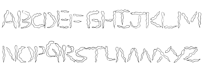 SpookyStencil Font LOWERCASE