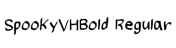 SpookyVHBold Regular Font