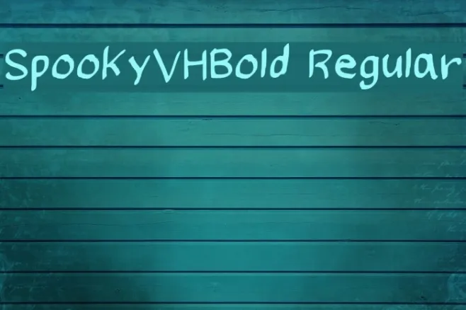 SpookyVHBold Regular Example 1