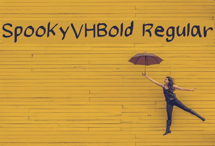 SpookyVHBold Regular Font examples