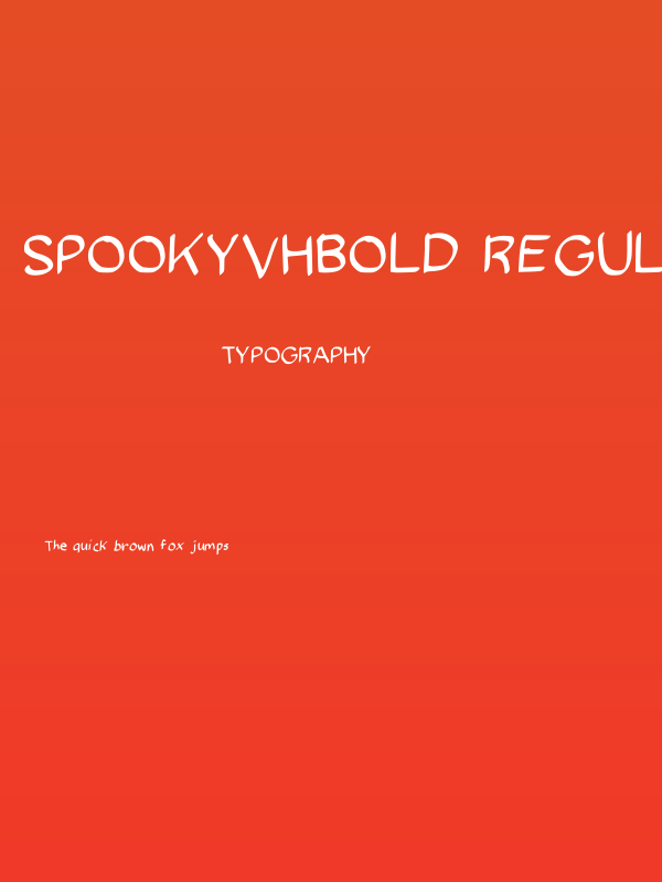 SpookyVHBold Regular Poster