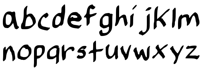 SpookyVHBold Regular Font LOWERCASE