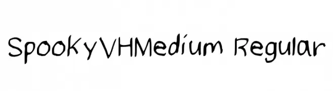 SpookyVHMedium Regular  Frei Schriftart Herunterladen