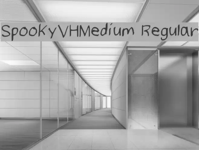 SpookyVHMedium Regular Font examples