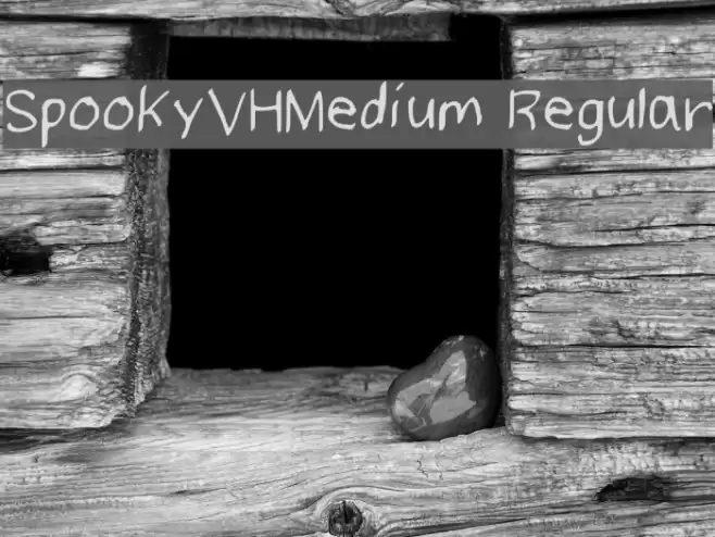 SpookyVHMedium Regular Font examples