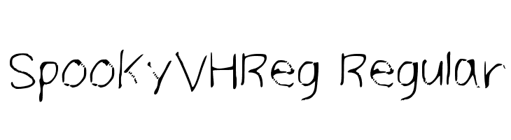 SpookyVHReg Regular Font