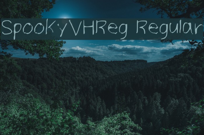 SpookyVHReg Regular Font examples