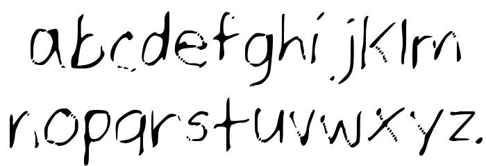 SpookyVHReg Regular Font LOWERCASE