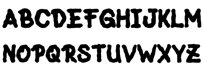 SpookyZombieDEMO-Regular Font Litere mari