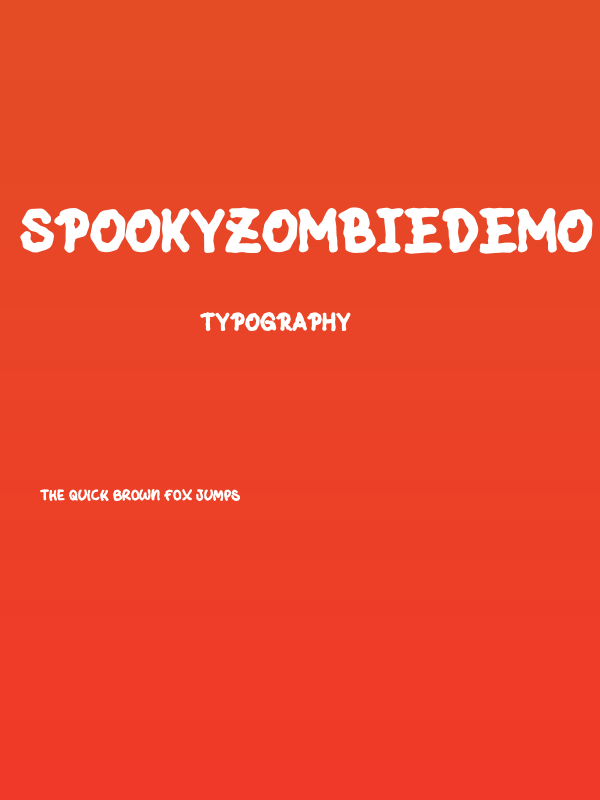 SpookyZombieDEMO-Regular Poster