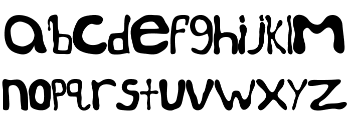 SpoookyDrips-Regular Font LOWERCASE
