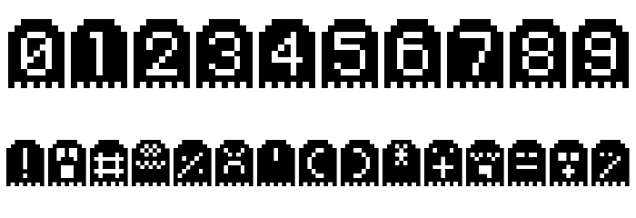 Spoopy Ghost Pixels Font OTHER CHARS