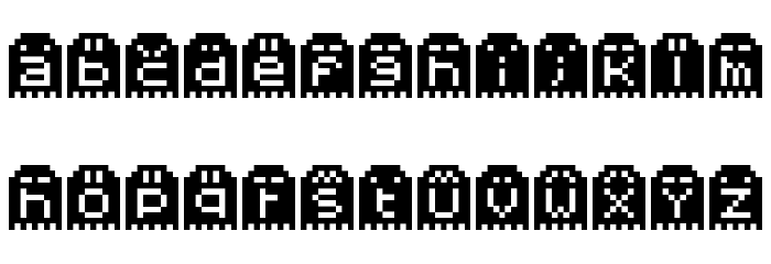 Spoopy Ghost Pixels Font LOWERCASE