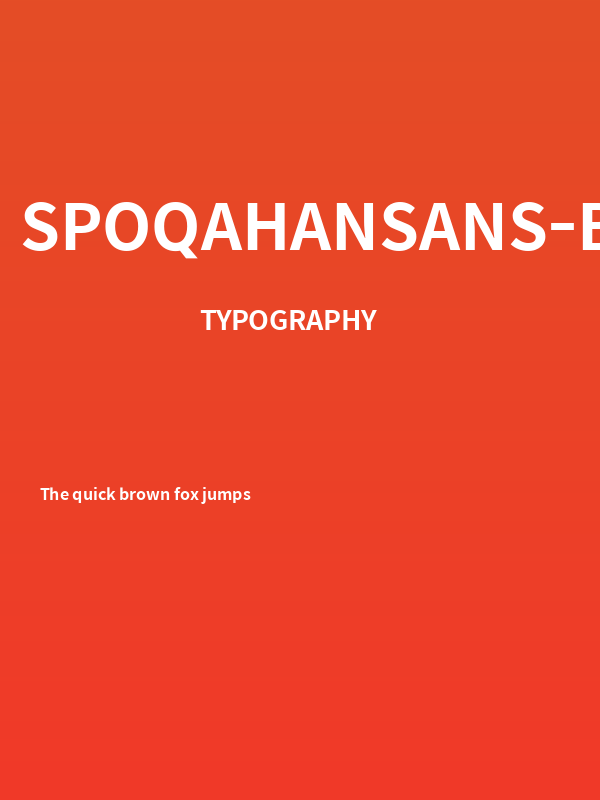 SpoqaHanSans-Bold Poster