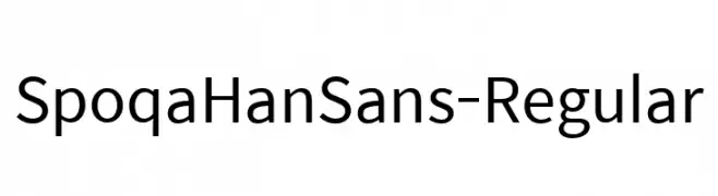 SpoqaHanSans-Regular  تنزيل الخطوط