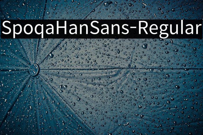 SpoqaHanSans-Regular Example 1