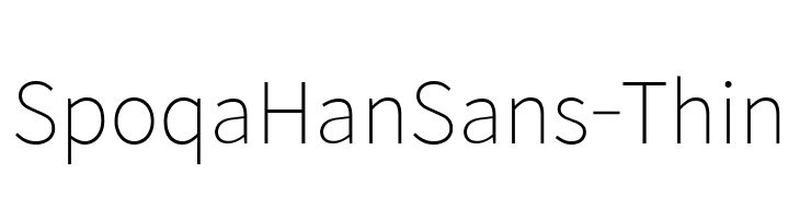 SpoqaHanSans-Thin  Fuentes Gratis Descargar