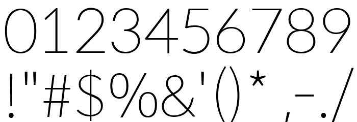 SpoqaHanSans-Thin Font Alte caractere