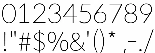 SpoqaHanSans-Thin Font OTHER CHARS