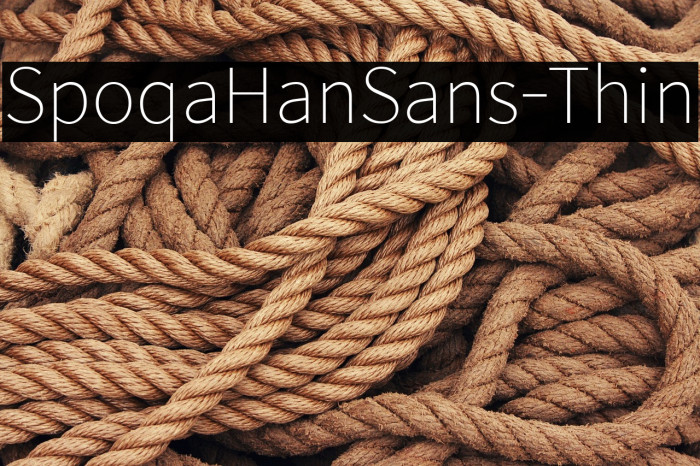 SpoqaHanSans-Thin Example 3