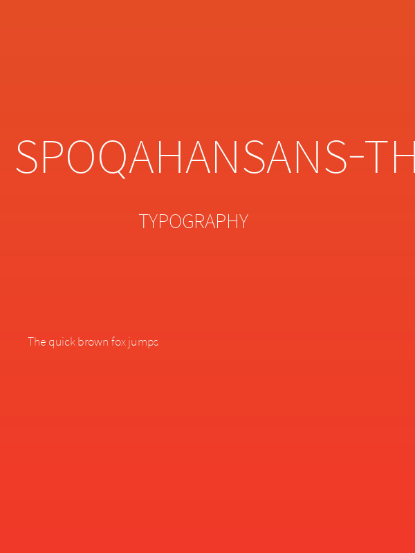 SpoqaHanSans-Thin Poster